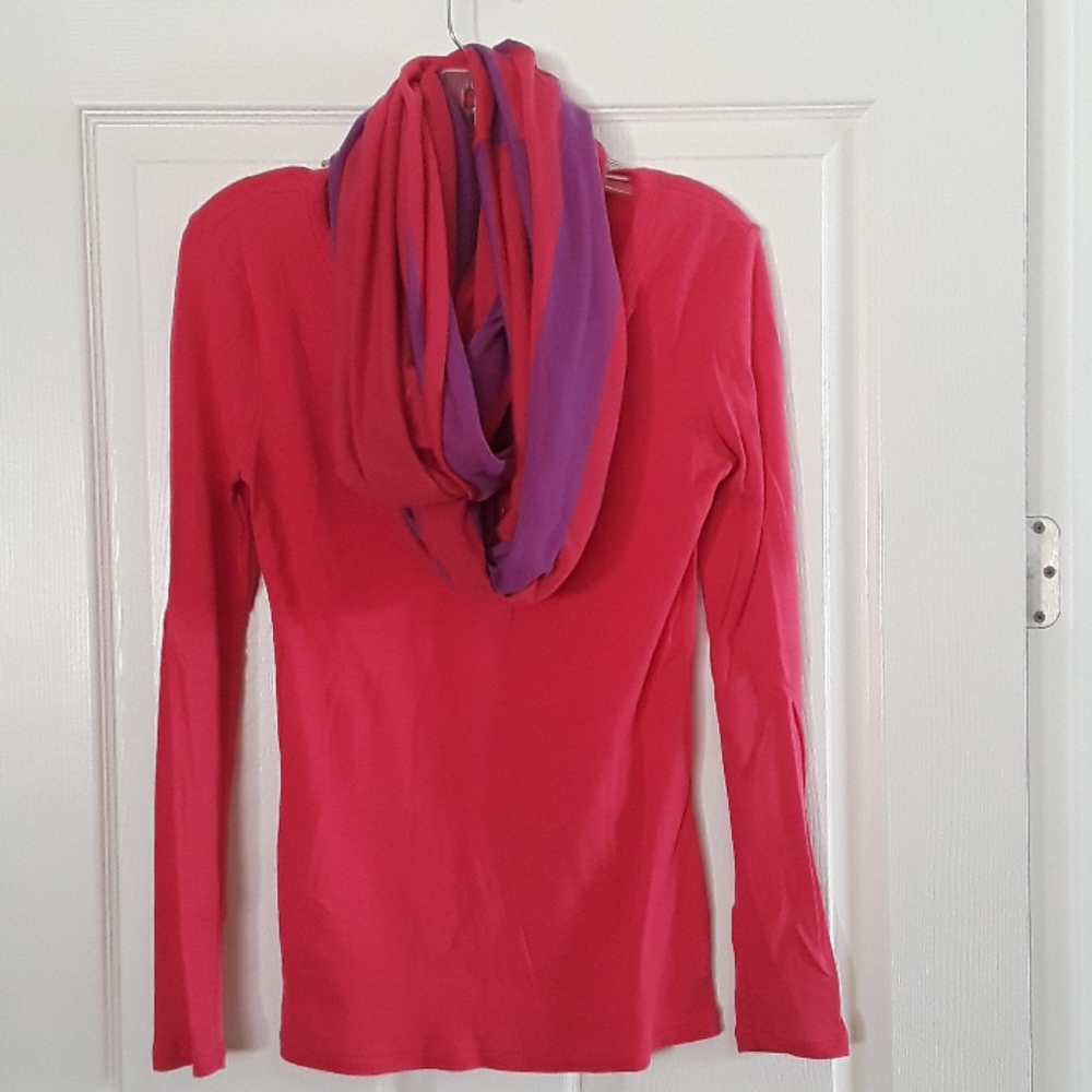 Gap, henley long sleeve tee & infinity scarf, size S - Picture 1 of 8